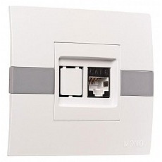 Розетка ethernet rj-45 mono electric eсо 101-010104-125